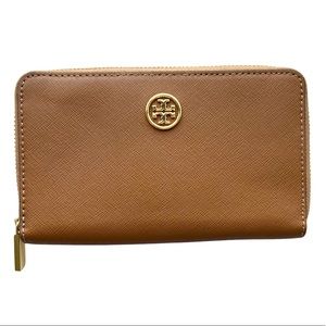 Tory Burch Zip Wallet Women- bistro brown